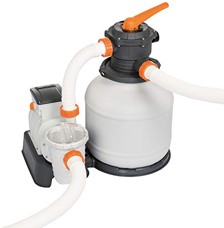 Bestway Pompa di Filtraggio a Sabbia Flowclear 58495, Portata 3.785 L/H per Piscine Fuori Terra