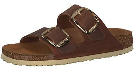 Birkenstock Damen Arizona Big Buckle Peeptoe Sandalen, Braun (antique brown), 38 EU
