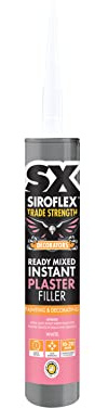 SX Siroflex Instant Plaster Filler White, 310ml, Lightweight Ready Mixed | Lightweight Ready Mixed, Precision Nozzle for Cracks & Holes, Quick Dry 10-20 Min, Non-Shrink, Smooth Sand & Paint Finish