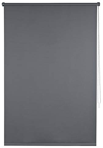 EUGAD Verdunklungsrollo ohne Bohren Thermorollo Klemmfix Seitenzugrollo mit gleichfarbige Zubehör und Beschichtung, Sonnen-, Sicht-Schutz usw. Klemmrollo für Fenster & Türen, Anthrazit 120x160 cm