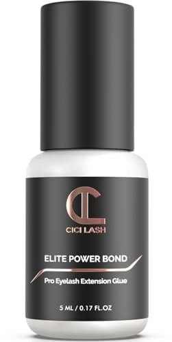 Elite Power Eyelash Extension Glue For Professionals - Maximum 8 Week Retention / 1-2 Second Drying Time Semi Permanent Individual/Volume Lash Extension Glue with Deep Black Color - Latex Free 5ml