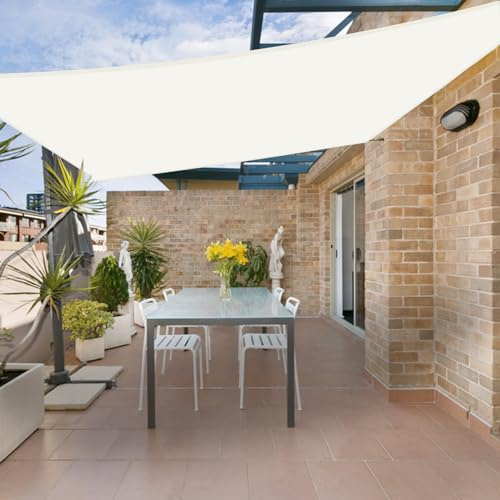 HENG FENG Tenda a Vela Rettangolare 2x4m, Beige