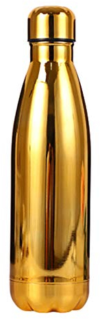 Trinkflasche Edelstahl Edelstahl Trinkflasche Dgree Trinkflasche Fitness Trinkflasche Trinkflasche Sport Trinkflasche 1l Wasserflasche 1l Sporttrinkflasche Sportflasche Gold,500ml