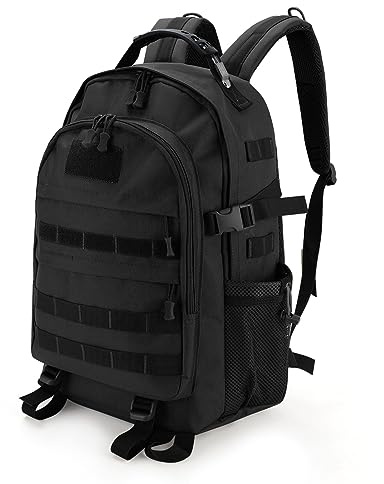 YORKING Military Backpack 50L Tactical Backpack Waterproof Large Military Rucksack Camping Rucksack Army Assault Pack for Trekking Travel Camping Hiking (Black)