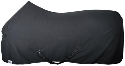 netproshop Fleece Abschwitzdecke m Kreuzbegurtung, Schwarz Gr. 105-155cm, Groesse:125