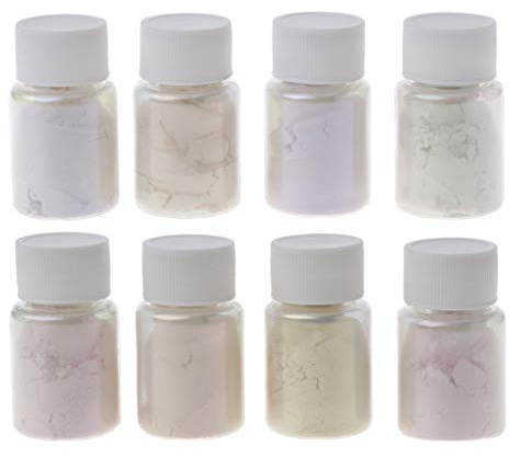 Yushu Polarisierte Diamant-Pigment-Pulver, Aurora-Mica-Kunstharz-Pigmente-Set, Epoxidharz-Pigment, natürliche Seifenfärbung, Puderfarbe für Nagelkunst