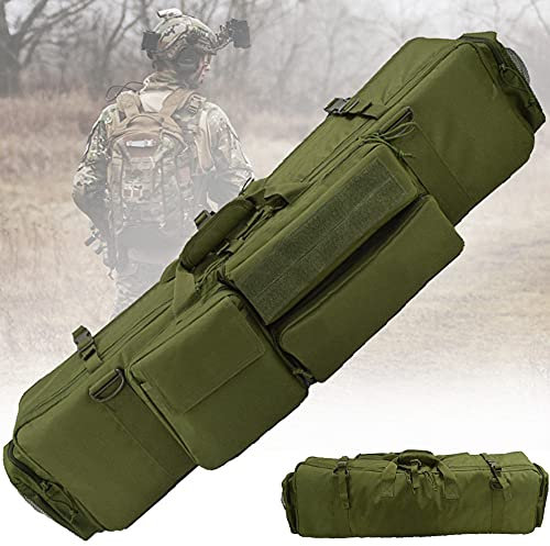 ZWJABYY Gewehrtasche,Waffenkoffer FüR Langwaffen 100Cm(39In) FüR 2 Langwaffen Doppel AbschließBar Gewehrfutteral,Green
