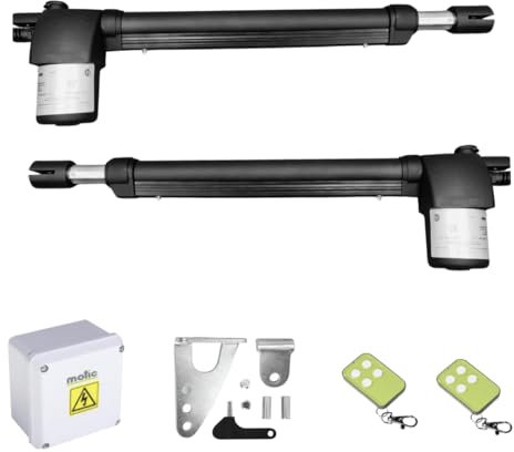 Motor Puerta Batiente 2 hojas - Motores para Puertas Abatibles - Brazo Automatismo para Garaje - Puertas de Garaje MOTIC Domo 4G- Kit (SIN electrocerradura, Kit Estandar)