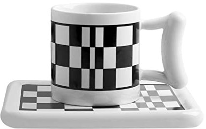 HARAY Tazze per Tazze Tazza di Scacchiera Tazza di caffè in Ceramica Coppia Coppia Tazza di Acqua Latte Colazione Tazza Tazza da Ufficio Tazza da Ufficio Tazza di caffè