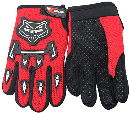 Essentiels d'équitation pour l'extérieur, gants de vélo/moto, motif tête de renard, gants de sport respirants, modèles adultes/enfants, adaptés à toutes les saisons (rouge enfant)