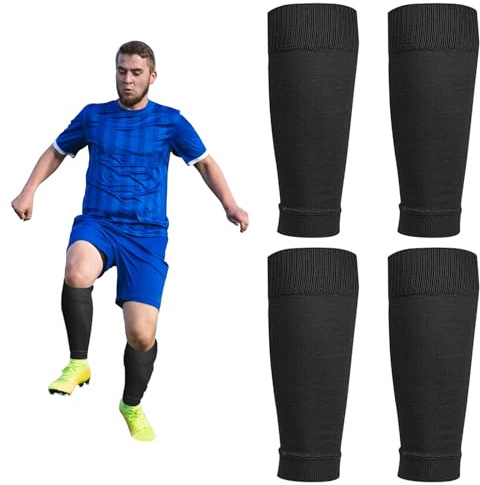 XNIVUIS Fußball Stutzen & Socken - Unisex, Einheitsgröße, Schwarz(Wadenumfang 43cm)