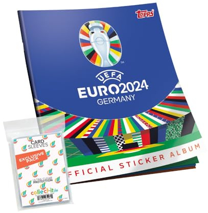 Bundle mit UEFA EURO 2024 Germany - Sammelsticker - 1 Album + Exklusive collect-it Hüllen
