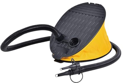 Colcolo Fußpumpe, Fußbalg-Luftpumpe mit Düse, Fußpedal-Inflator, Balg-Fußpumpe für Luftbetten, Schwimmkreis, Yoga-Ball, 19cmx16cm