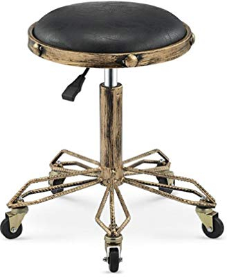 GSKDBCC Hocker auf Rädern, rund, hoch, drehbar, drehbar, Hocker, rund, verstellbar, Arbeitshocker (Farbe: Barhocker, 2er-Set, C) ShaoSu (Barhocker, 2er-Set, E) ziyu Chaser of Light