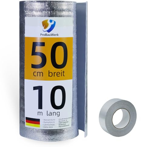 CCLIFE Isolante Termico Alluminato Foglio 3-4mm Riflettente Termosifoni,0.5x10 m - 5㎡