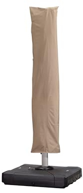 PURPLE LEAF Housses Pour Parasols de Jardin Extérieur 255 x 62 cm, Résistance aux UV avec Bâton, avec Zippé Housse Parasol, Beige
