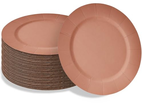 Silver Spoons Vibrant Blush Pink Disposable Round Paper Charger Plates - 13 (Pack of 10) - Perfect for Parties, Weddings & Special Events