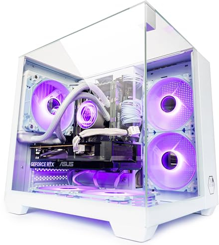 Gaming PC Venom White Wasserkühlung, RGB, bis 128GB RAM, GTX 1660S/ RTX 3050/ RTX 5060, bis 2TB SSD, Intel E5, WiFi, BT (3. Grafikkarte: NVIDIA RTX 5060, 32GB RAM | 240GB SSD)