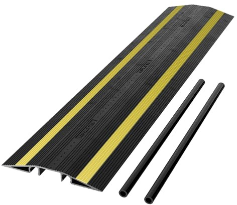 D-Line Ultra Kabelbrücke – Leichter, robuster und gut sichtbarer Kabelschutz – 1x 1 m Länge inkl. Verbindungsstäben – Kabelkanal 46 mm (B) x 20 mm (H)