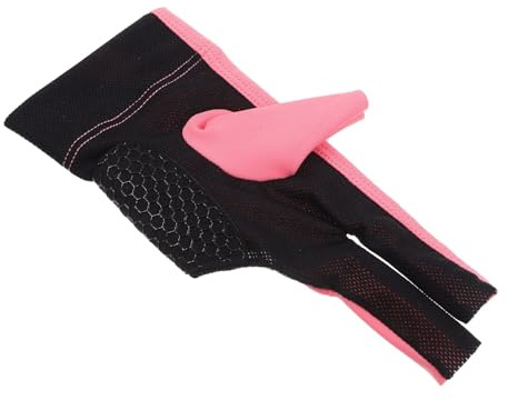LOCKLGFMCZ 3-fingers halkfri biljardhandske for vänster hand - bekväm och slitstark biljard- snookerhandske Pool Accessories
