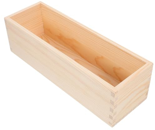 PAMINGONO Wooden Utensil Drawer Organizer Box 28X9X8.2Cm Kitchen Cutlery Storage Case for Bathroom, Bedroom, and Kitchen Drawers