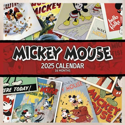 Pyramid – Mickey & Minnie Mouse 2025 Broschürenkalender, 30x30cm, Kalender für Fans der beliebten Disney-Ikonen, Monatskalender für die ganze Familie, nachhaltig nur mit Papierumschlag