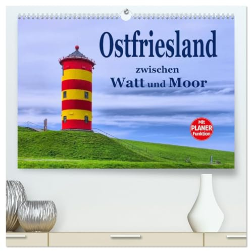 Ostfriesland - zwischen Watt und Moor (hochwertiger Premium Wandkalender 2026 DIN A2 quer), Kunstdruck in Hochglanz: Eine Bilderreise durch die Ostfriesische Halbinsel (CALVENDO Orte)