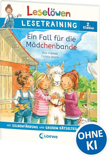 Leselöwen Lesetraining 2. Klasse - Ein Fall für die Mädchenbande: mit Silbenfärbung und großem Rätselteil - Erstlesebuch zum Lesenüben mit Rätseln für Kinder ab 7 Jahren