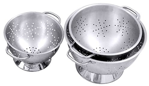 Abtropfschüssel / Nudelseiher aus Edelstahl - 25 cm