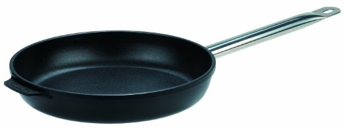 GSW 160407 GastroTraditionell TITANIUM Bratpfanne mit Edelstahlgriff - 40cm, Schwarz
