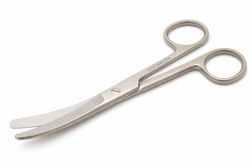 Diamond Edge - Forbici curve in acciaio chirurgico, punta arrotondata, 12,7 cm