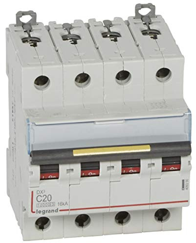 Disjoncteur DX³ 10000-16kA - 4P - 400V~ - 20A - courbe C - 4 modules