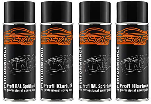 TRISTARcolor 2 x RAL 2010 Signalorange und hochglanz Klarlack Spraydose (jew. 400 ml)