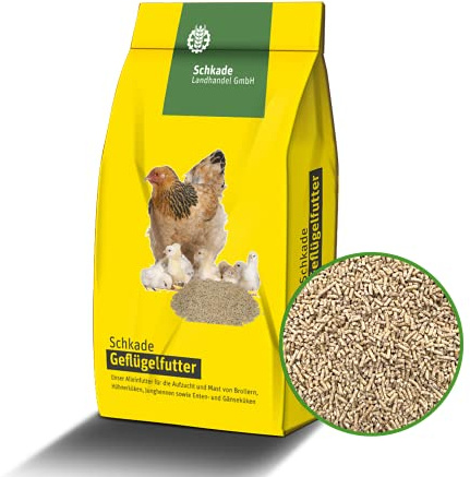 Schkade Landhandel GmbH Junghennenfutter mit Schutz vor Kokzidiose, Alleinfuttermittel ab der 13. Lebenswoche, 2 mm pelletiert, 25 kg