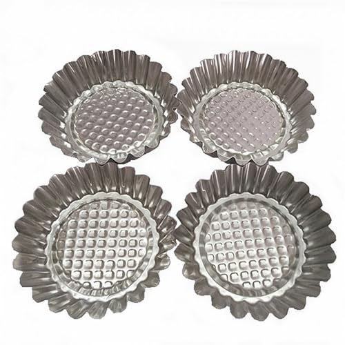 MYStar Set of 20, 3-3/4 Fluted Design Round Shape Non-stick Aluminum Tart Mold, Mini Pie Tin, Tartlet Pan