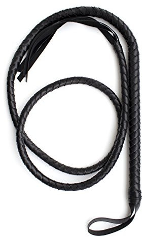 boowhol Mujer Hombre látigo larga Kournikova piel fesseln Bondage S & M Sex juguete flogger para adultos de 190 cm, negro