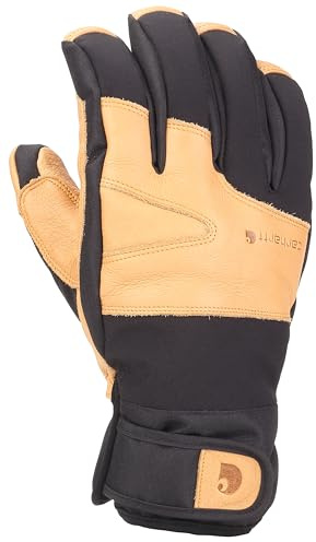 Carhartt Herren Dex Kuh Grain Leder Trim Winter-Handschuhe, schwarz/braun, Large