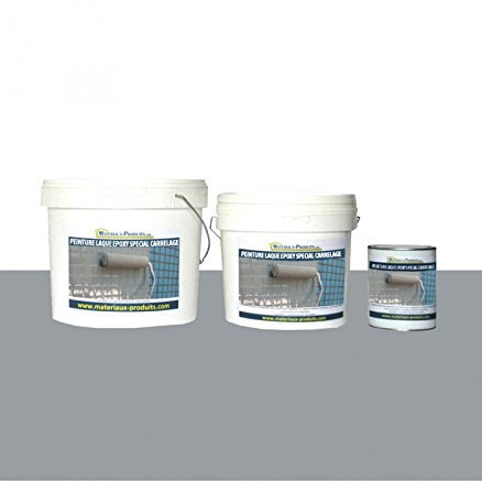MATPRO Peinture Laque Epoxy Spécial Carrelage 20 Kg Utilisation professionnelle Gris béton