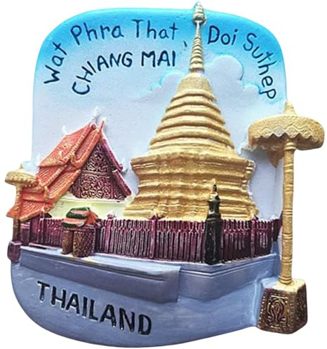 3D-Kühlschrankmagnet aus Chiang Mai, Thailand, Haus- & Küchendekoration, Magnet-Aufkleber, Kühlschrankmagnet aus Chiang Mai, Thailand, Reisesouvenir, Geschenk