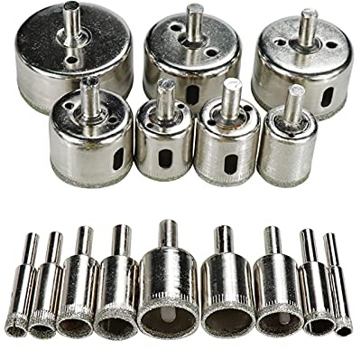 SYHML-SHOP 10 pcs / 28 pcs de Trous de Diamant, 6 à 60 mm en Diamant en revêtement Enduit (Color : No.1 10pcs Set)