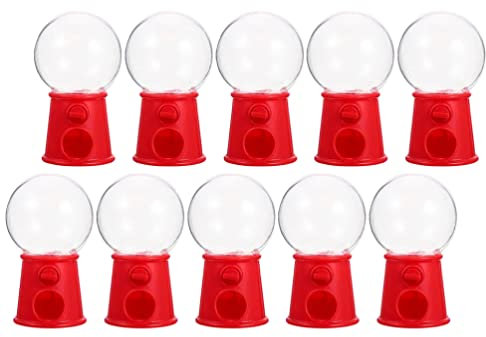 SAFIGLE 10pcs Gumball Machines Toys Mini Candy Dispenser Machines Party Favor for Boys and Girls Sweet Vending Candy