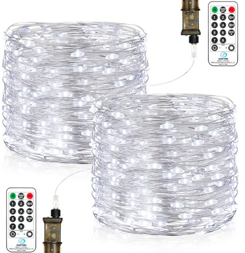 Vacoulery 18M Fairy Lights Plug in, Garden Lights Mains Powered, 150LEDs Outdoor Fairy Lights with Remote 8 Modes, Copper Wire String Lights Mains Powered for Indoor Wedding Christmas Patio
