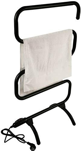 NSTVVEE Scaldasalviette da Parete per Bagno, scaldasalviette Elettrico riscaldato da 4 Bar da Terra, portasciugamani, stendibiancheria, 100 W