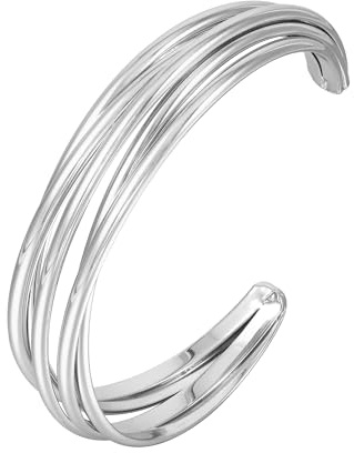 Manfnee Glitzernde Strass Kristall Armband Mehrschichtige zierliche Armspange Armband für Frauen Schmuck für Hochzeit Party