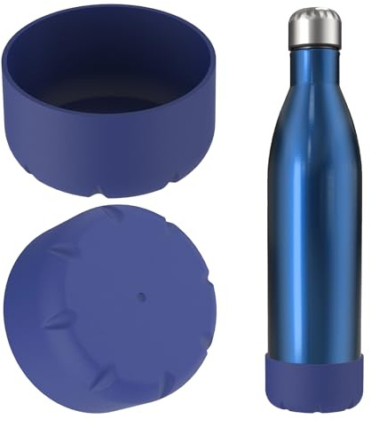 Linkidea Confezione da 2 custodie per Borraccia compatibili con Bottiglie a Forma di Cola da 25 oz Original,BJPKPK e Konokyo,in Silicone,per Il Fondo della Borraccia,paracolpi per Borraccia(Blu Navy)