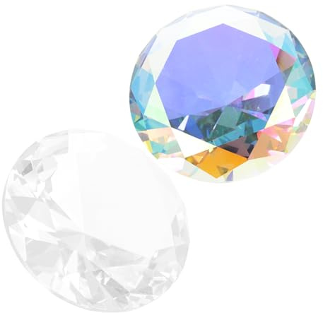 Kristall Diamant Dekoration 2 Stück aus Glas für Maniküre