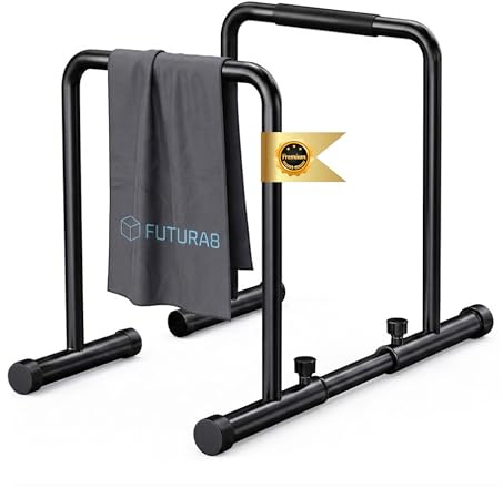Barre Parallele Calisthenics Regolabili – Attrezzi per Calisthenics e Fitness a Casa – Ideali per Dips, Flessioni, Pull-Up e Push Up – Design Compatto e Robusto per Allenamento Completo