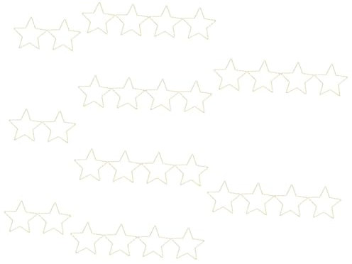 MAGICLULU 15 Sätze Pentagrammdraht Zweige Abzweigdose Gartendeko Handsense Eisenregal Sonnenfänger Kernstück Makramee-Ringe Makramee-Reifen -Ring Metall Golden 2 Stück * 15