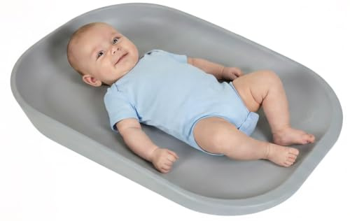 Babycurls Squashy Foam Baby Changing Pad, Waterproof Wipe-Clean Supportive Changing Mat for Newborns Infants, 70 cm x 48 cm x 8 cm, Polyurethane, Grey