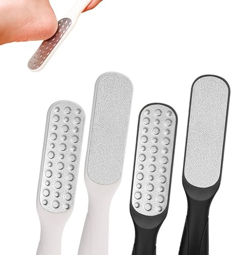 Hornhauthobel fußpflege, Hornhautfeile, Hornhautraspel, Portables Hornhaut Entfernen Fuß, Doppelseitig Hornhautentferner, Edelstahl Fußraspel mit Ergonomischem Griff, für Pediküre und Fußpflege